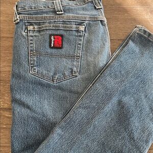 Wrangler Riggs Work Wear Men's Blue Relaxed Jeans